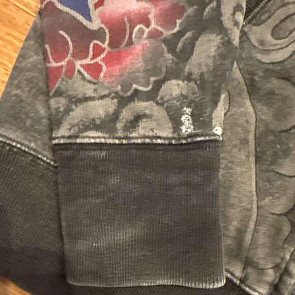 Rare Vintage Y2K Lucky Brand Embroidered Boho Asian Zip Hoodie Size XS - Picture 7 of 12